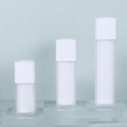 5Pcs Leak-Proof Travel Bottles Transparent Rotary Vacuum Press Lotion Container