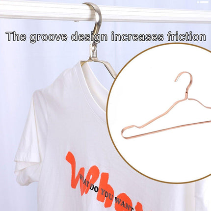 10PCS Metal Clothing Hangers Anti-slip Aluminium Alloy Drying Rack Coat Hanger