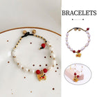 Aniaml Pearl Handmade Bracelet RedStone Sky Bead Fashion Round Bead Bracelet