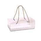 25pcs Rectangular Transparent Cake Roll Packing Box Portable Swiss Pastry Box