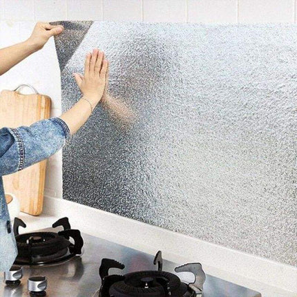 Waterproof Oil Proof Aluminum Foil Sticker Self Adhesive Kitchen Wallpapers AU - Aimall