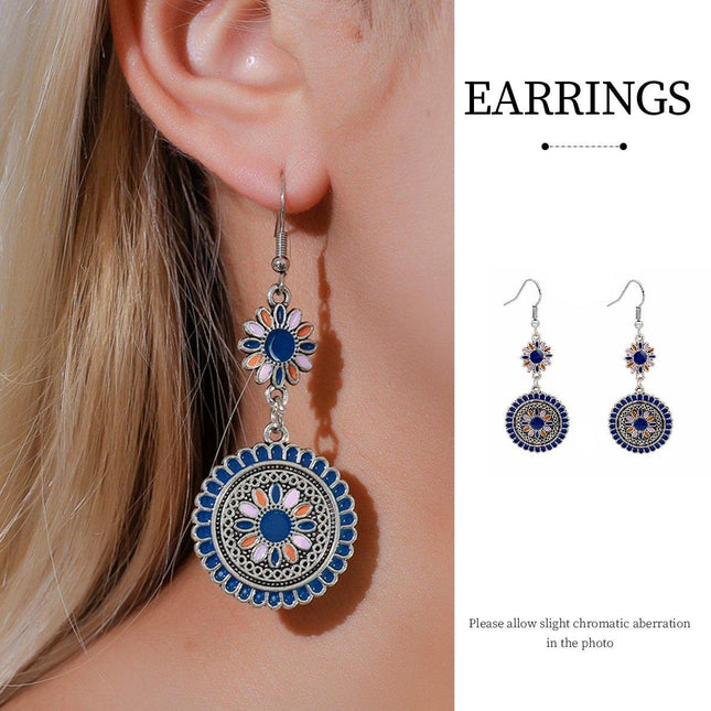 Bohemian Sculpted Dreamcatcher Earrings Unique Jewelry for Women Ethnic Style
