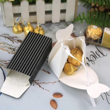 100PCS Double Breasted Suit Candy Boxes Wedding Favor Gift Packaging Paper Box