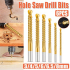 6pcs Hole Saw Drill Bit Set Metal Wood Cutting Tool Kit Electric Drills