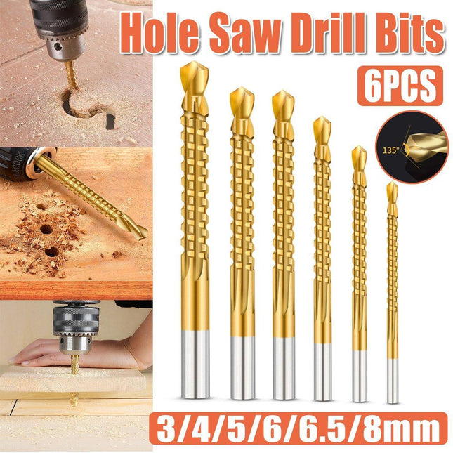 6pcs Hole Saw Drill Bit Set Metal Wood Cutting Tool Kit Electric Drills