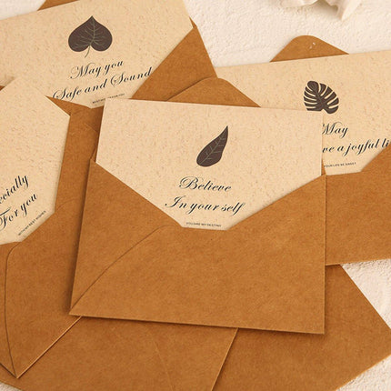 6pcs Retro Greeting Cards with Envelopes Simple Vintage Design for All Occasions
