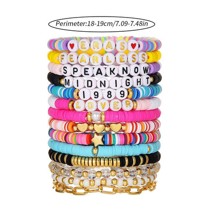 8/14pcs Bohemian Bracelet Set Colourful Beaded Bracelets Stackable Jewelry Gift