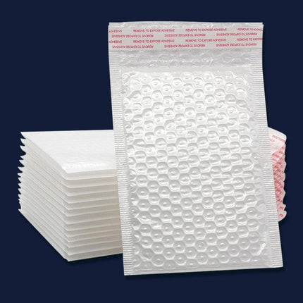 25PCS Poly Bubble Mailers Envelope Padded Bag White Cushioned Satchel 15 Sizes - Aimall