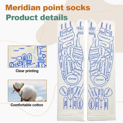 Chinese Acupressure Socks Traditional Massage Therapy Socks Meridian Therapy