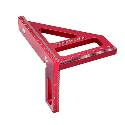 Aluminum Alloy Woodworking Metric Scribe Angle Triangle Ruler Line Gauge Tool
