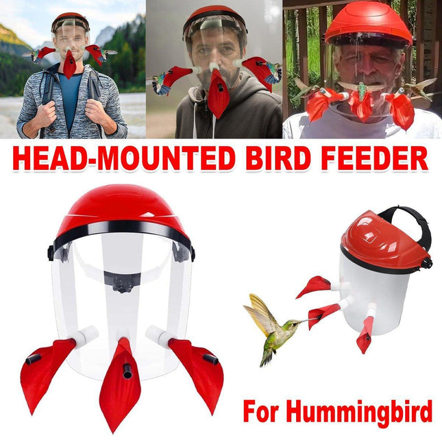 Outdoor Head Mounted Bird Feeder Portable Helmet Bird Feeder Wild Birds Feeding