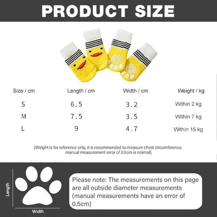 Dog Socks Non-Slip Grip Slip Anti-Skid - Puppy Cat Pet Shoes Slippers S Size - Aimall