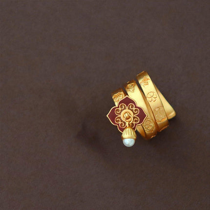 New Chinese Retro Flower Ring Delicate Elegant Design Fashion Jewelry