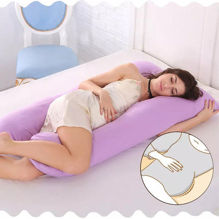 U-shaped All-Cotton Maternity Pillow Multifunctional Lumbar Side Sleep Cushion