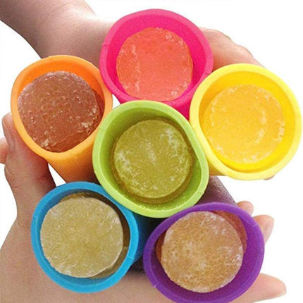 8PCS Silicone Ice Block Moulds/Ice Cream Molds/Icy Pole Jelly Pop Popsicle Maker - Aimall