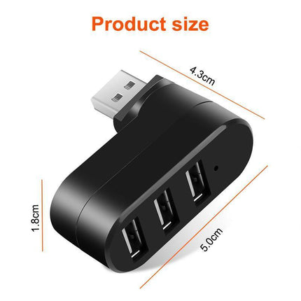 3 Port USB HUB Distribution Splitter Adapter Super Speed Data Hub For Laptop PC - Aimall