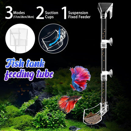 Aquarium Feeding Tube Multifunctional Fish Tank Floating Feeding Ring Shrimp Feeder - Aimall