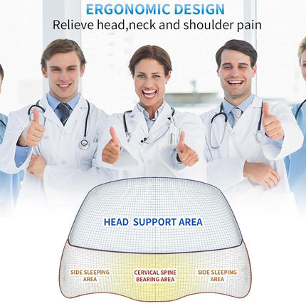 Memory Foam Cervical Pillow Ergonomic Neck Support for Comfortable Sleep