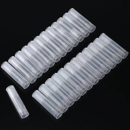 10/30/50/100x Clear Lip Balm Tubes Caps 5g Transparent Empty Lipstick Container - Aimall