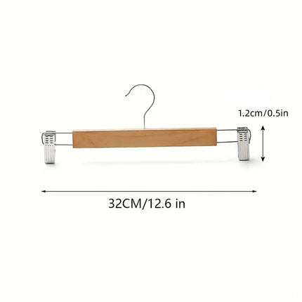 10pcs Multifunctional Trouser Hanger with Clips Skirt Pants Clip Hangers Home