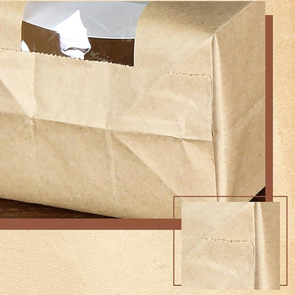 Takeaway Storage Baking Bread Bag Toast Food Packaging Bag Kraft Paper Bag Cowhide - Aimall