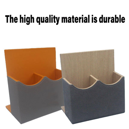 Hotel Remote Control Holder Leather Desk Organiser Caddy for TV AC Storage