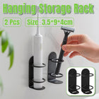2pcs Iron Wall Mounted Toothbrush Holder No Punch Bathroom Storage Shelf Rack