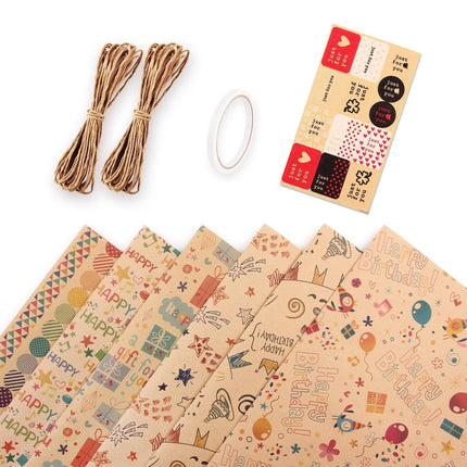 Musical Note Kraft Paper Valentines Birthday Gift Wrap Holiday Wrapping Paper