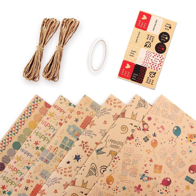 Musical Note Kraft Paper Valentines Birthday Gift Wrap Holiday Wrapping Paper