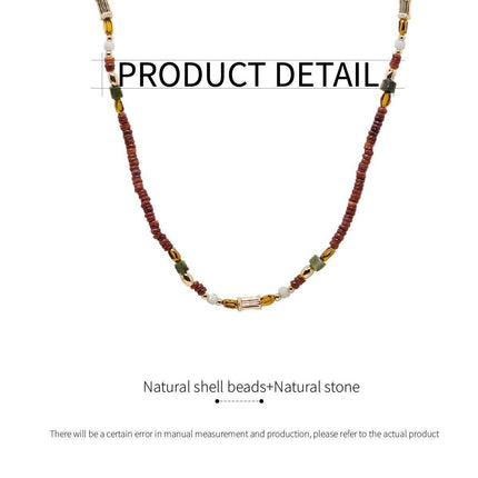 Natural Stone Beads Necklace Women Elegant Handmade Jewelry Fashion Accessory