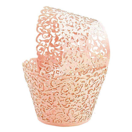 25x Laser Cut Cupcake Wrappers Filigree Case Wedding Baby Party Many Colour - Aimall