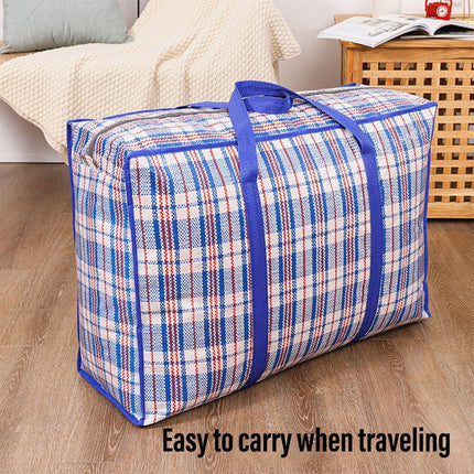 10PCS Large Waterproof Moving Packing Bags Woven Storage Luggage Quilt Bags