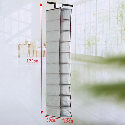 10 Tier Clothes Organiser Wardrobe Hanging Storage Closet Shoes Hanger Bag AU - Aimall