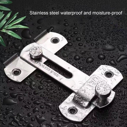 2 Sets 90 Degree Sliding Door Buckle Hitch Safety Latch Chain Lock Catch Kit