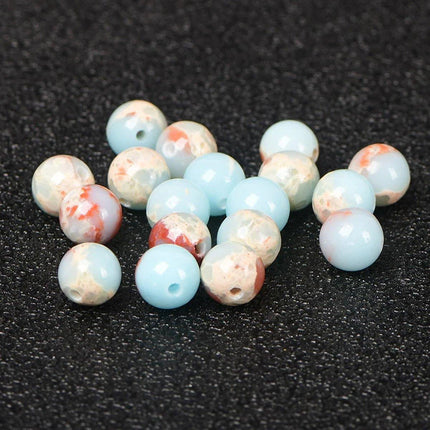 Blue Shoushan Stone Beads Blue Emperor Stone Beads Semi-finished DIY Accessories