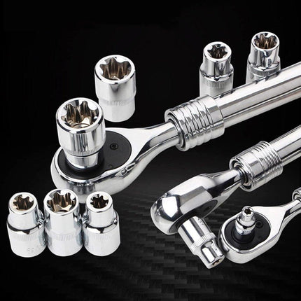 14x E Torx Socket Set Female Start Bit External Hex Torque E4-E24