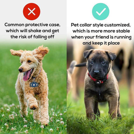 Silicone Pet Protective Case for Airtag Loop Apple GPS Finder Dog Cat Collar - Aimall