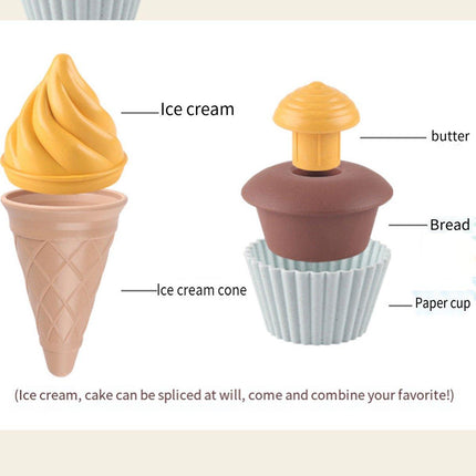 Kids DIY Ice Cream Model Toys Simulation Cake Food Play Set Educational Toy