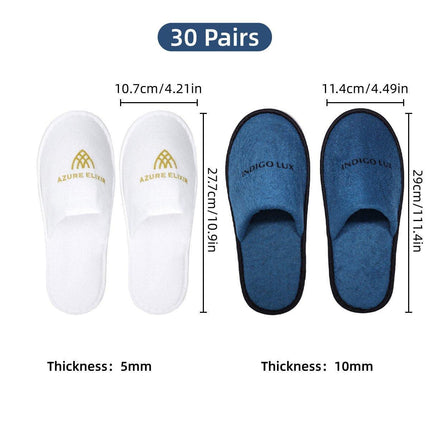 30 Pairs Hotel Guesthouse Hospitality Slippers for Household Comfort and Use