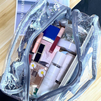Clear Tote Bag Plastic Transparent Purse Handbag Zipper Security Event Stadium