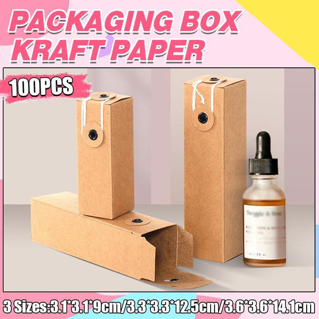 100PCS Kraft Paper Box Lipstick Perfume Essential Oil Cosmetics Packaging Boxes Aimall