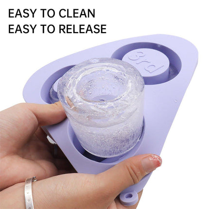 Silicone Ice Cube Tray with lid for Stanley Cups Makes 3 Large Hollow Ice Cubes