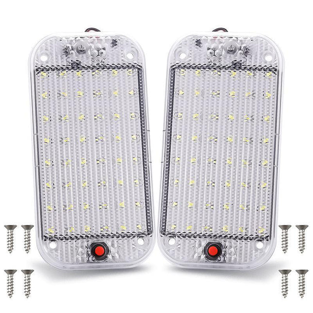 2Pcs 12V 48Led Truck Car Ute Caravan Interior Roof Ceiling Dome Light Cabin Lamp - Aimall