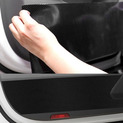 10CM Car Door Sill Protector Edge Sticker Rubber Bumper Guard Strip Carbon Fiber - Aimall