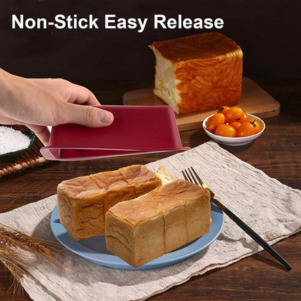 4PCS Silicone Bread Loaf Mold Rectangular Cake Baking Tray Nonstick DIY Bakeware
