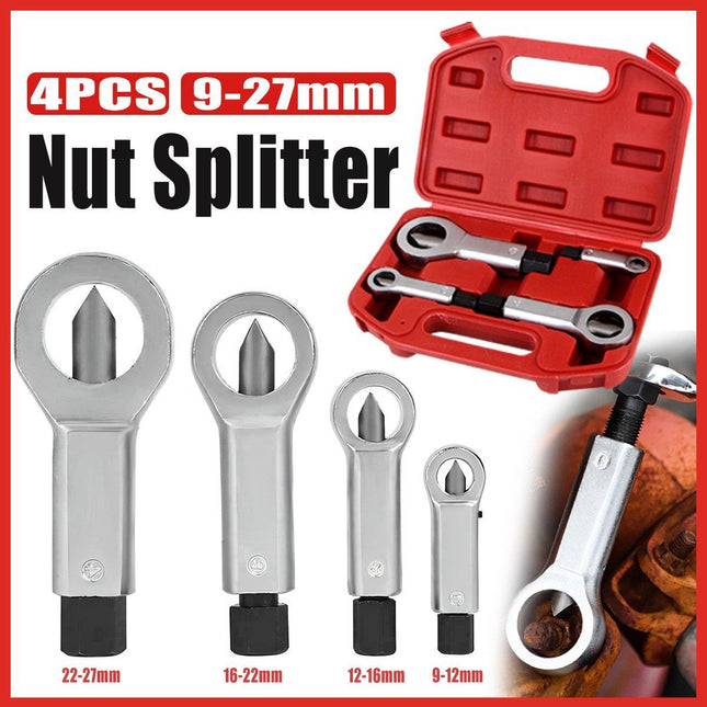 4PCS Metal Nut Splitter Breaker Manual Pressure Cracker Remover Extractor 9-27mm - Aimall
