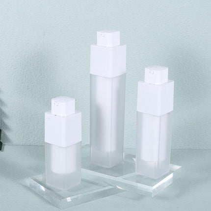5Pcs Leak-Proof Travel Bottles Transparent Rotary Vacuum Press Lotion Container