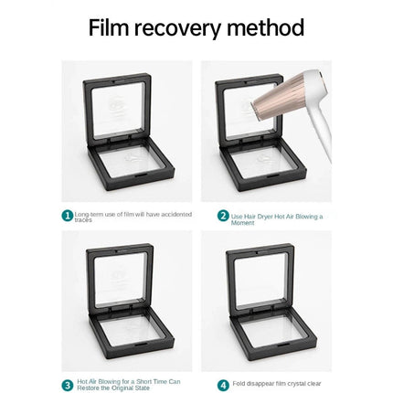10pcs Transparent PE Film Display Box Jewelry Packaging Storage Box Container