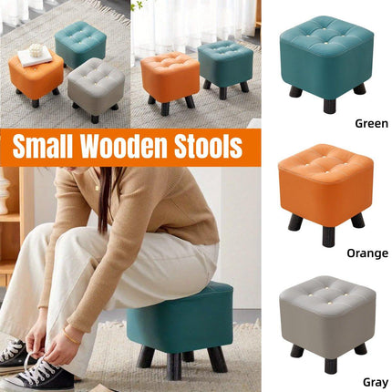 Small Stool Household Sofa Stool Shoes Changing Low Seat for Bedroom and Living