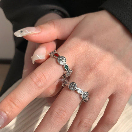 Non-Fading Hip Hop Open Ring for Girls Stylish Adjustable Fashion Jewelry